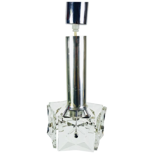 1960s Kinkeldey Crystal Ice Glass Pendant Lamp, Germany For Sale - Image 9 of 9