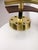 Mid-Century Modern Italian Brass and Opaline Chandelier For Sale - Image 15 of 17