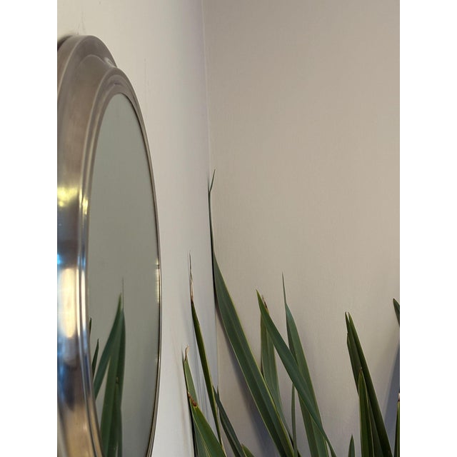 Round Mirror with Metal Frame, Italy, 1970s For Sale - Image 10 of 17