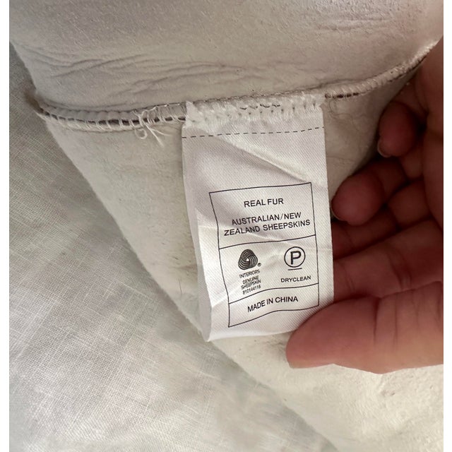 Pottery Barn Style Lavender Australian/New Zealand Sheepskin Hide 4x6 For Sale In Palm Springs - Image 6 of 6