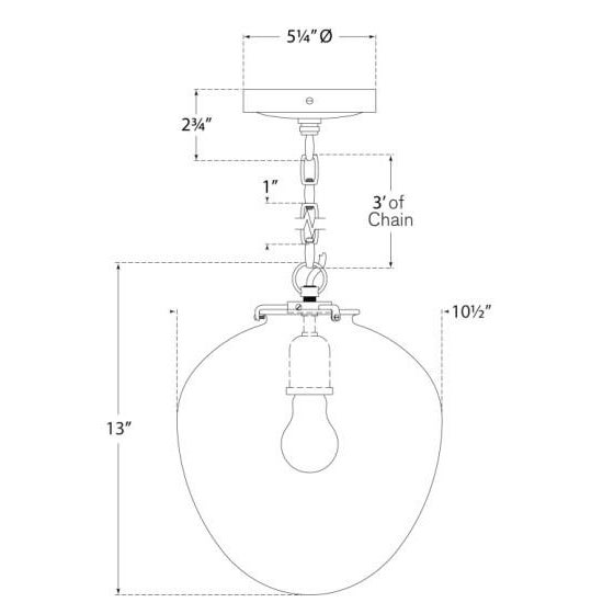 Transitional Thomas O'Brien for Visual Comfort Signature Katie Acorn Pendant in Hand-Rubbed Antique Brass with White Glass For Sale - Image 3 of 3