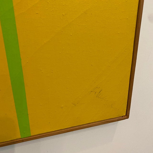 1960s Mid 20th Century Minimalist Geometric Painting, Framed For Sale - Image 5 of 9