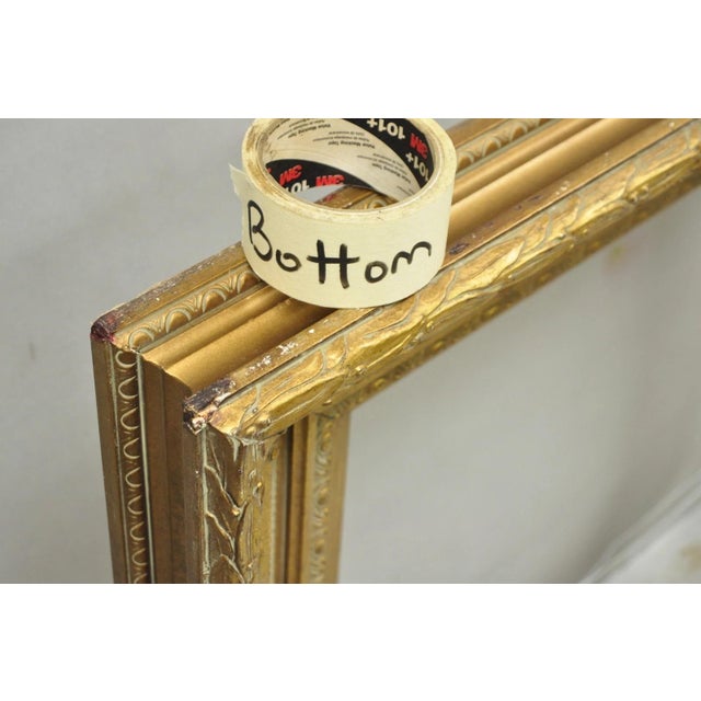 Vintage Large 42x36 French Louis XV Style Gold Gilt Wall Art Picture Frame For Sale - Image 14 of 18