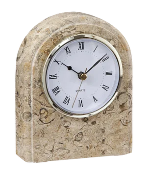 Tan Marble Desk Clock