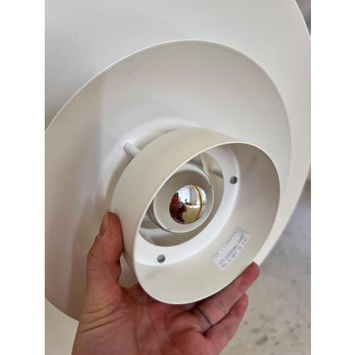 Leto Model Cream White Louvered Lamp from Top Lamper For Sale - Image 10 of 11