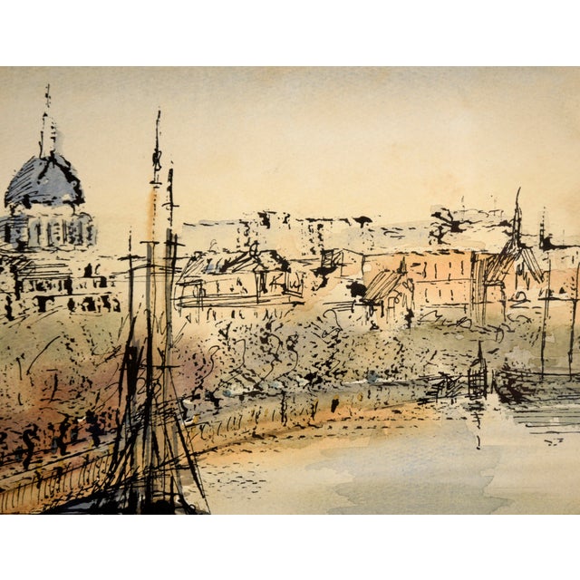 Paper "San Anton Palace Malta" Early 20th Cent. Garden and Fountain Watercolor by Nicholas Krasnoff For Sale - Image 7 of 9