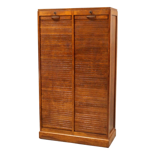 Vintage Filing Cabinet in Oak, 1930s For Sale