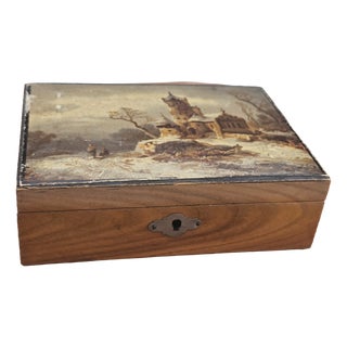 Art Deco Wooden Cigar Case, 1920s For Sale