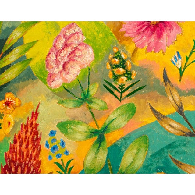 American Fred Biesel "Cosmos Radiance" Oil on Board, 1949 For Sale - Image 3 of 8