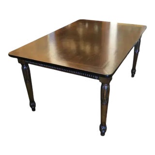 1990s Traditional Rectangular Hand Carved Dining Table For Sale