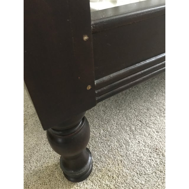 Wood Carved Mahogony Four Poster Bed With Cane Headboard For Sale - Image 7 of 11