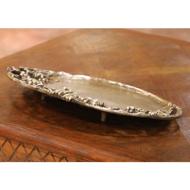 Bronze 19th Century French Bronze Grape Vine Tray Vide-Poche Signed L. Buissonin For Sale - Image 8 of 9