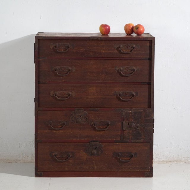 Antique Japanese Choba Dansu Merchant Chest For Sale - Image 9 of 16
