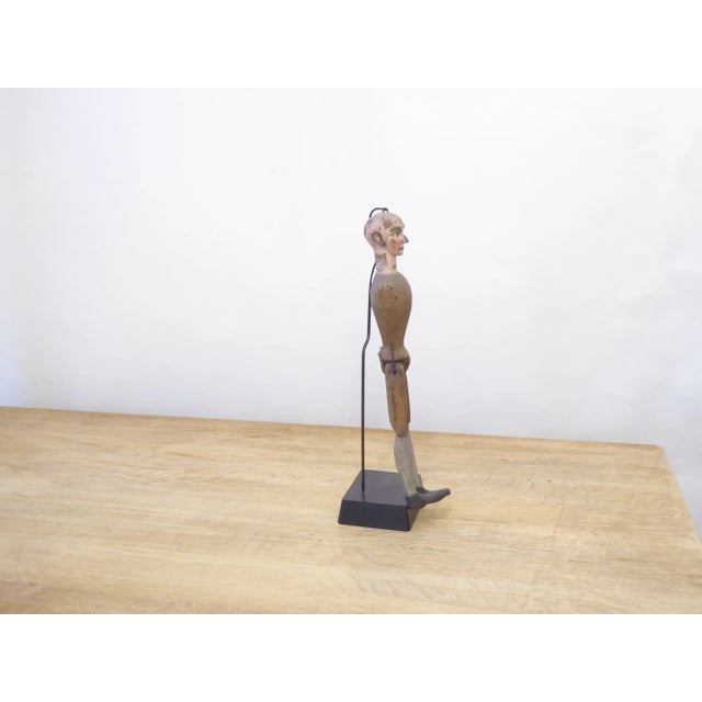 19th Century American Wooden Folk Art Figure For Sale - Image 4 of 4