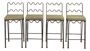Set of 4 'Méandre' Counter Stools by Design Frères