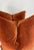 Custom pair of 22” pillows covered in a mohair in burnt orange. These pillows have tapered corners to prevent dog ears,...