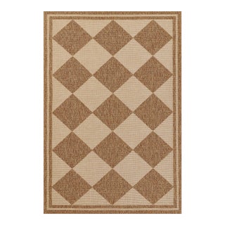 Erin Gates by Momeni Saybrook Diamond Natural Indoor/Outdoor Area Rug 9' X 12' For Sale