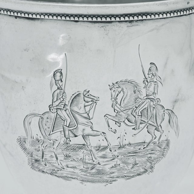 American Historic Charleston Silver Goblet - Light Dragoons vs Georgia Hussars, 1856 For Sale - Image 3 of 13