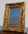 French Large 57"Hx45" Vintage Frenchly Carved Gold Wall Mantle Beveled Mirror For Sale - Image 3 of 12