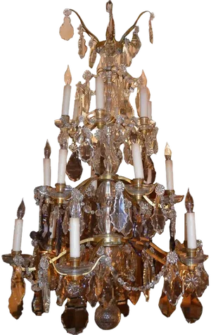 19th C. French Dore Bronze Chandelier