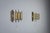 Triple Cylindrical Wall Lamps in Brass with Perforated Shades, 1970s, Set of 2 For Sale - Image 4 of 14