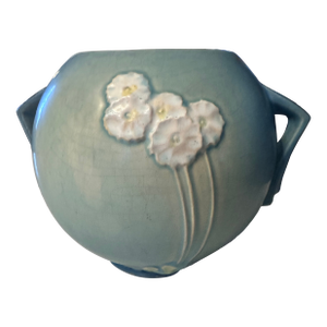 Roseville Pottery Primrose Art Deco Jardiniere Vase "285-6" Blue 1932