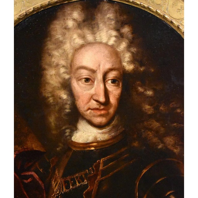 Portrait King Sovereign Savoy Clementi Painting 18 century Oil on canvas Old masters Piedmontese School This piece is...