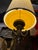Vintage Ornate Gold Tone Metal and Fabric Hanging Light Fixture For Sale In Portland, OR - Image 6 of 7