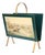 Hollywood Regency Magazine Rack with Painted Scene, France, 1950s For Sale