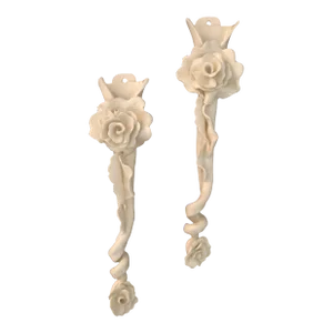 Late 20th Century Sculptural Floral Wall Pockets — a Pair