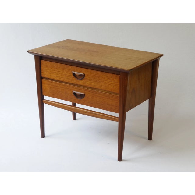 Wood Mid-Century Scandinavian Danish Teak Nightstands, Set of 2 For Sale - Image 7 of 10