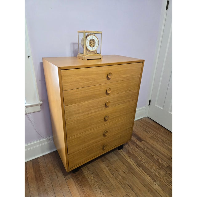 Authentic mid-century modern tall dresser / gentleman’s chest by Herman Miller, produced in Zeeland, Michigan during the...