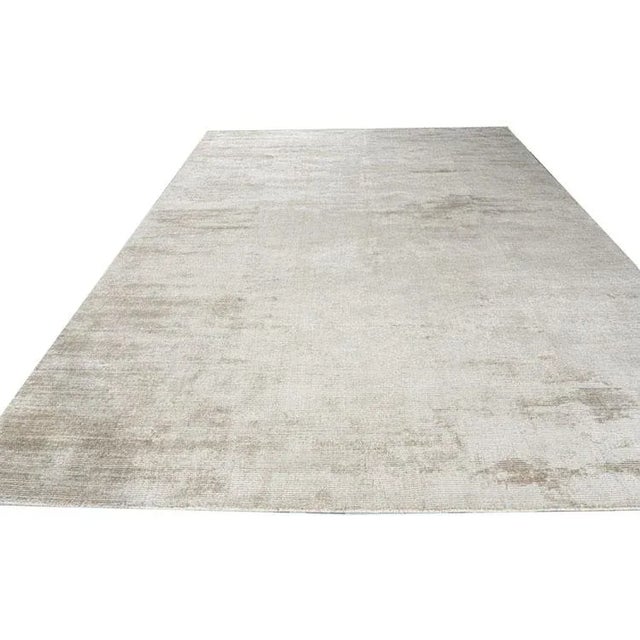 Simplicity Contemporary Rug Taupe-Ivory 7'7 X 10' For Sale - Image 4 of 11