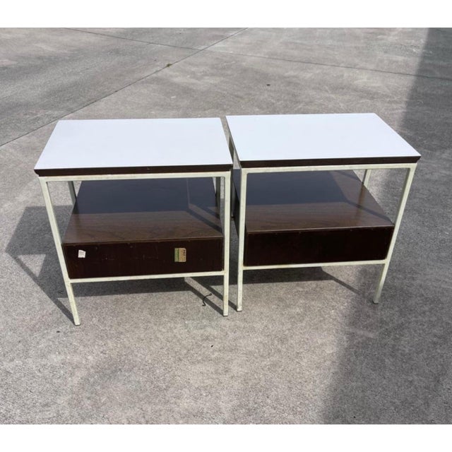 Mid 20th Century Mid-Century Moderm Vista Furniture California Made Walnut Nightstands, a Pair For Sale - Image 5 of 12