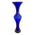 Vintage Krosno Makora Hand Blown 16" Cobalt Blue Glass Flower Vase For Sale