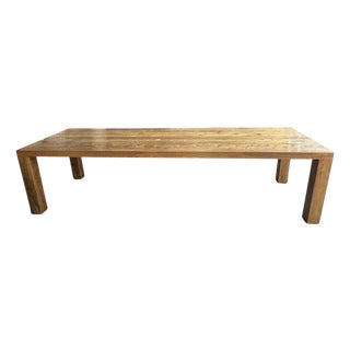 Andrianna Shamaris Modern Teak Wood Dining Table For Sale