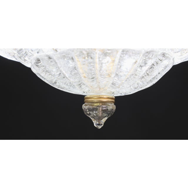 1970s Set of 2 Amsterdam Palmetta, Italian Murano Glass Ceiling Light or Flush Mount For Sale - Image 10 of 17