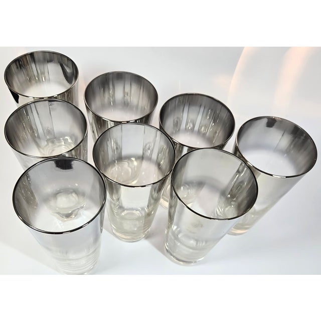 Dorothy Thorpe Silver Fade Highballs- Set of Eight For Sale - Image 6 of 12