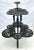 Victorian-style three-tiered cast iron plant stand. This ornate and beautifully detailed stand rests on three feet of...