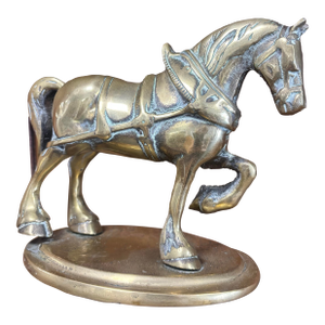 Vintage English Brass Horse