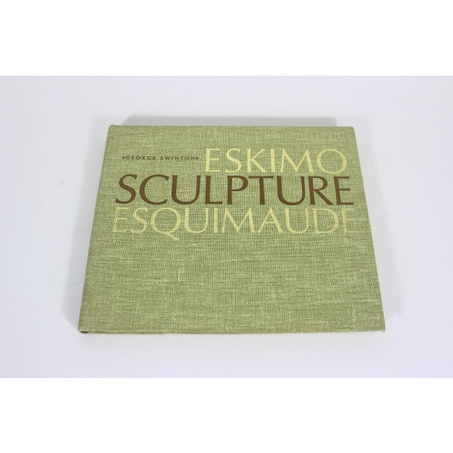 Textile 1965 Eskimo Sculpture Esquimaude Book Hardcover Hard Cover Linen Gold Bronze For Sale - Image 7 of 12
