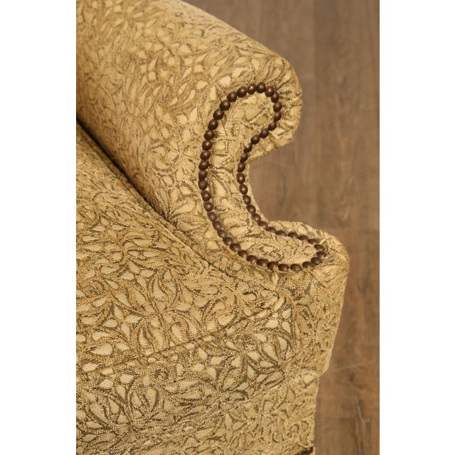 Lee Jofa Pair Of Custom Upholstered Wingback "Mayfair" Armchairs For Sale - Image 14 of 18