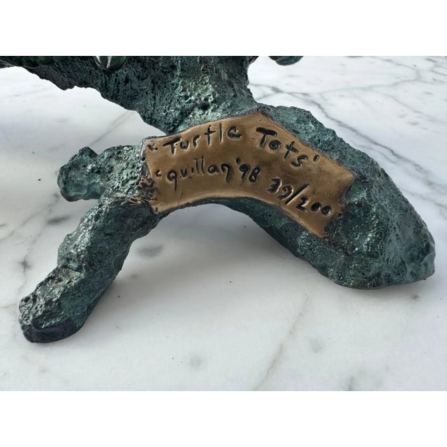 Late 20th Century Joseph Quillan Patinated Bronze "Turtle Tots" Sculpture 39/200 For Sale In Houston - Image 6 of 6