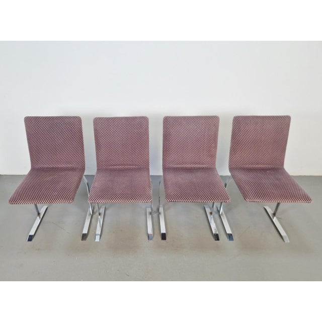 Beige Vintage Onda Chairs by Giovanni Offredi for Saporiti, Italy, 1970s, Set of 4 For Sale - Image 8 of 13