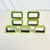 1980s Postmodern Minimalist Metallic Lime Green Napkin Rings - Set of 7. For Sale - Image 6 of 6