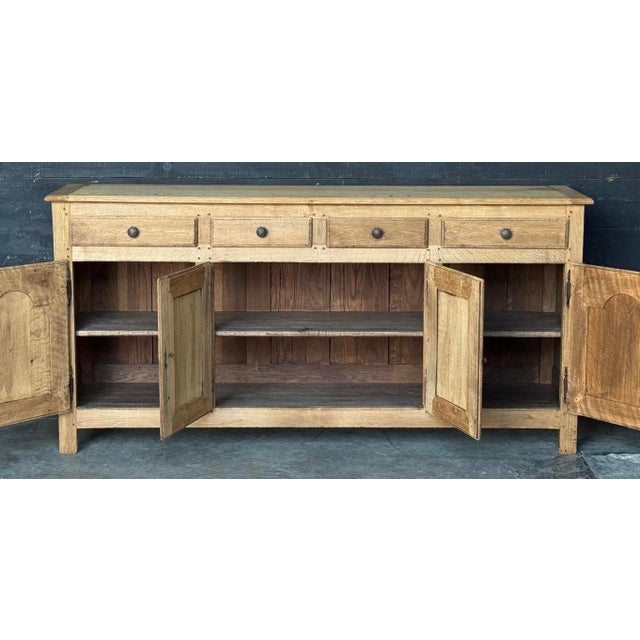 1900 - 1909 Antique Sideboard in Bleached Oak, 1900 For Sale - Image 5 of 13