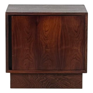 1960s Minimalistic Rosewood Night Stand or Small Cabinet For Sale