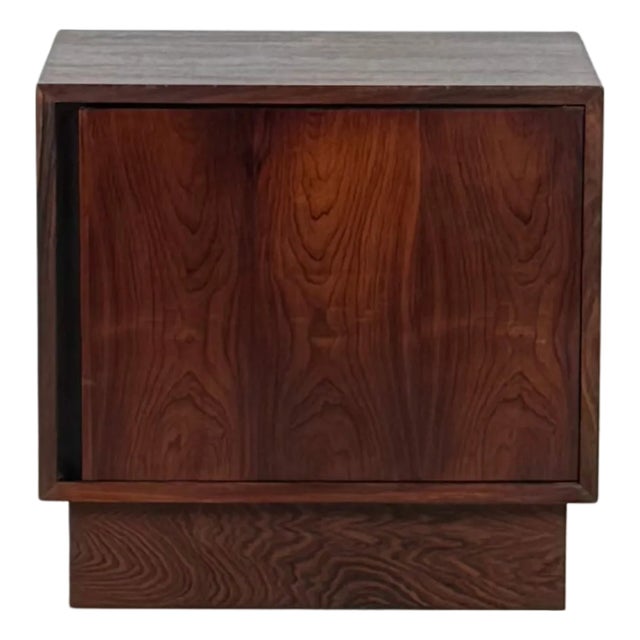 1960s Minimalistic Rosewood Night Stand or Small Cabinet For Sale