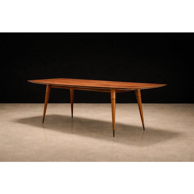 Mid-Century Modern Brazilian Caviúna Dining Table for Eight Attributed to Giuseppe Scapinelli, Brazil, 1950s - Lot 648 For Sale - Image 3 of 12