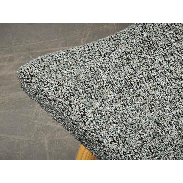 Mid-Century Modern Upholstered Stool with Beech Wood Legs, 1960s For Sale - Image 6 of 11